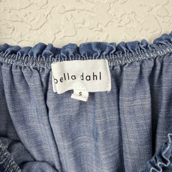 Bella Dahl Womens Smocked Off The Shoulder Denim Top Small - Picture 5 of 13